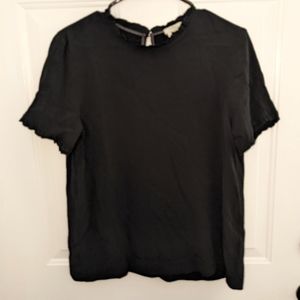 Kate spade Black short sleeve crepe blouse size 4